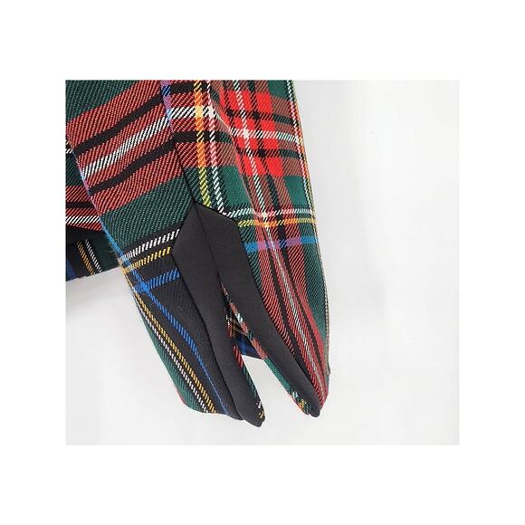 J. Peterman Royal Stewart Tartan Plaid Tuxedo Blazer Women’s Size 12 - Picture 8 of 10